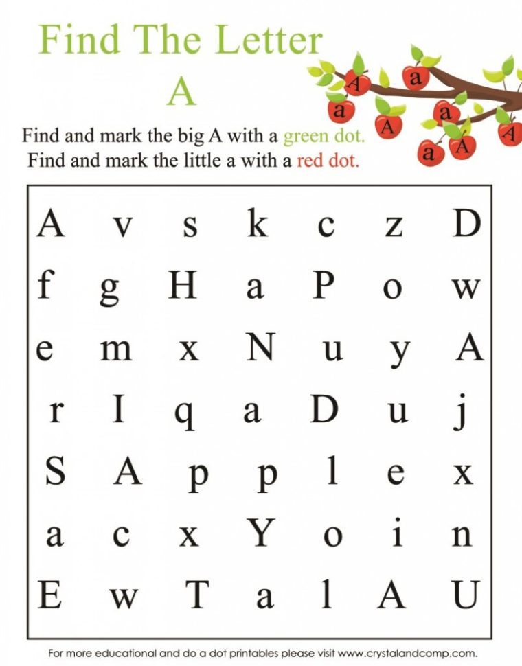 Preschool Do A Dot Printables A Is For Apple