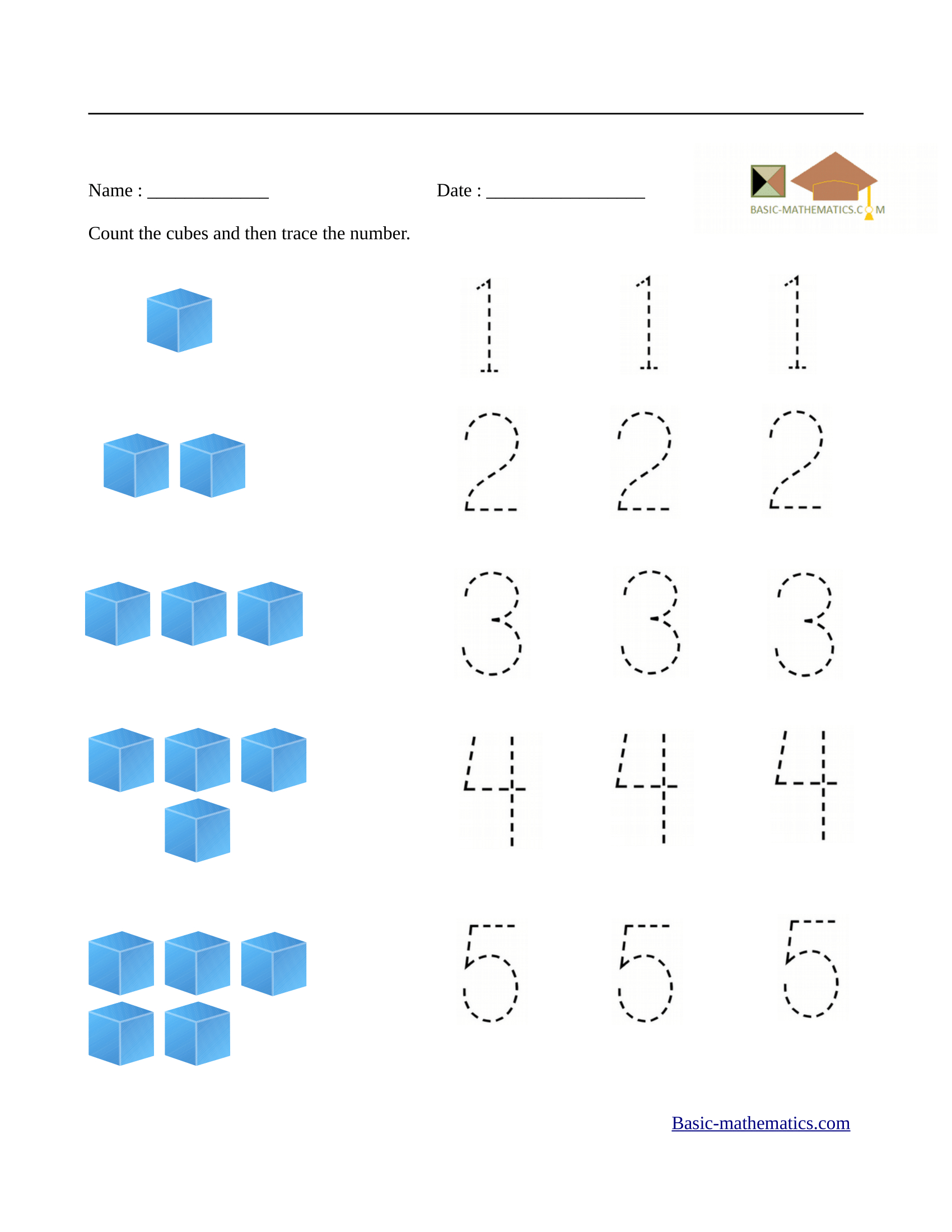 Preschool Math Worksheets db excel com