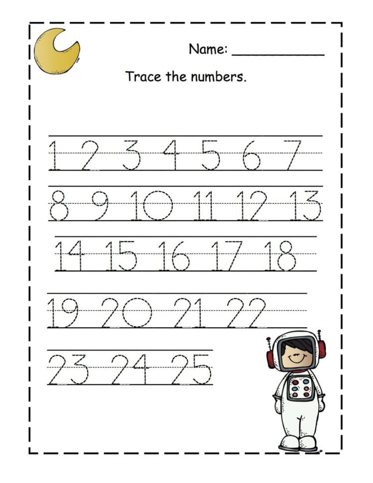 Preschool Printable Worksheets Numbers Learning Number