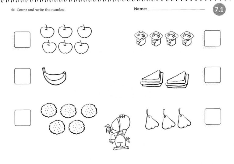 Math Worksheets For 3 Year Olds
