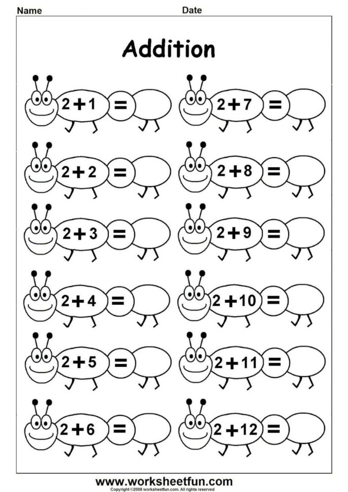 Preschool Worksheets Pdf To Printable  Math Worksheet For Kids