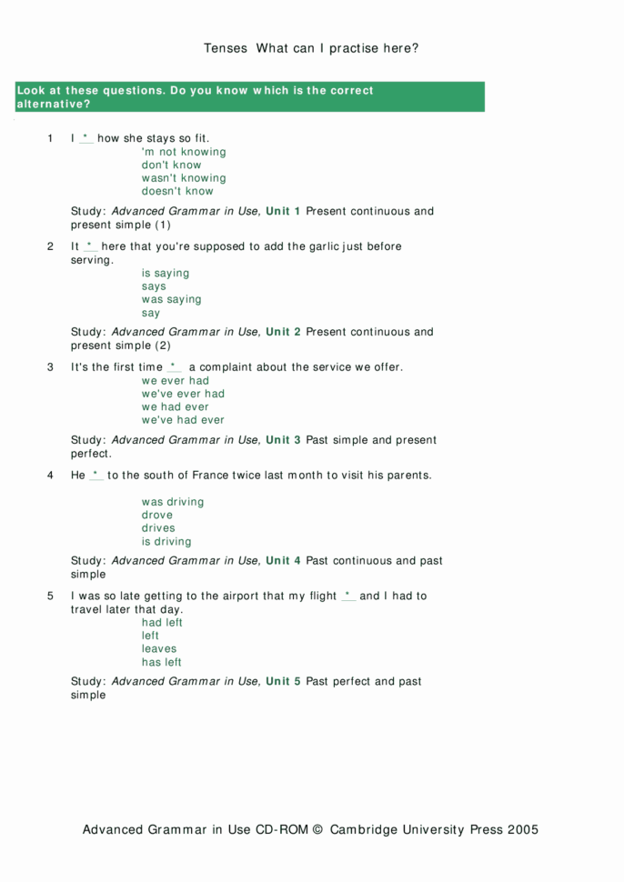 Present Progressive Spanish Practice Lovely English Grammar