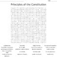 Principles Of The Constitution Word Search  Word