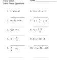 Print The Free Solving Equations Algebra 1 Worksheet