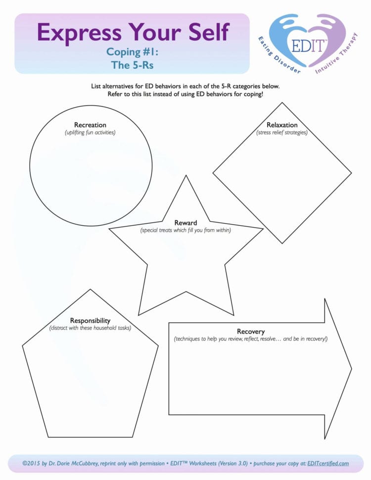 Printable Coping Skills Worksheets