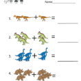Printable Dinosaur Worksheet  Free Kindergarten Learning