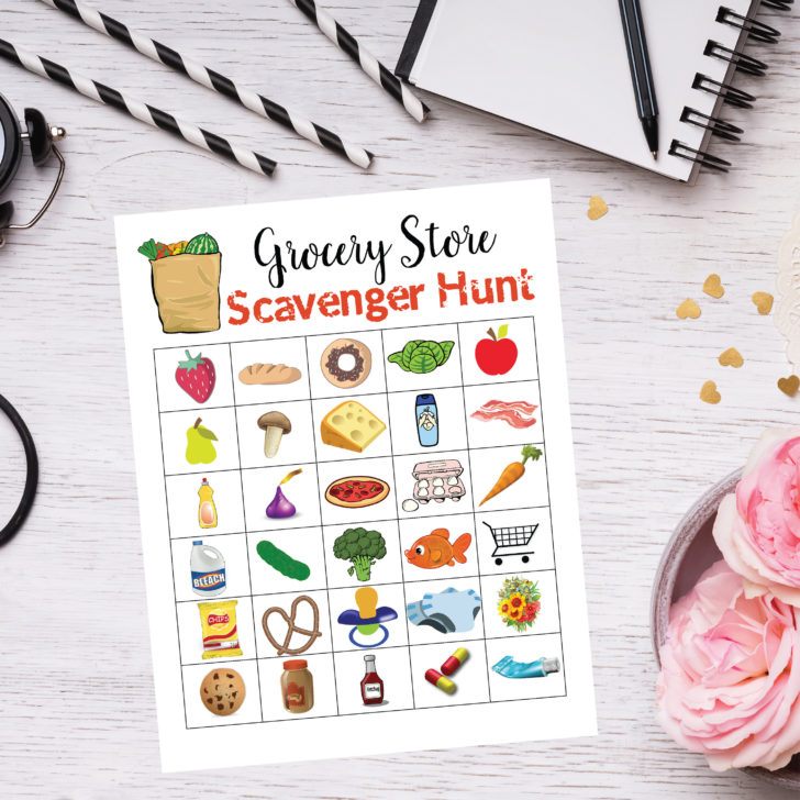 Grocery Store Scavenger Hunt Worksheet