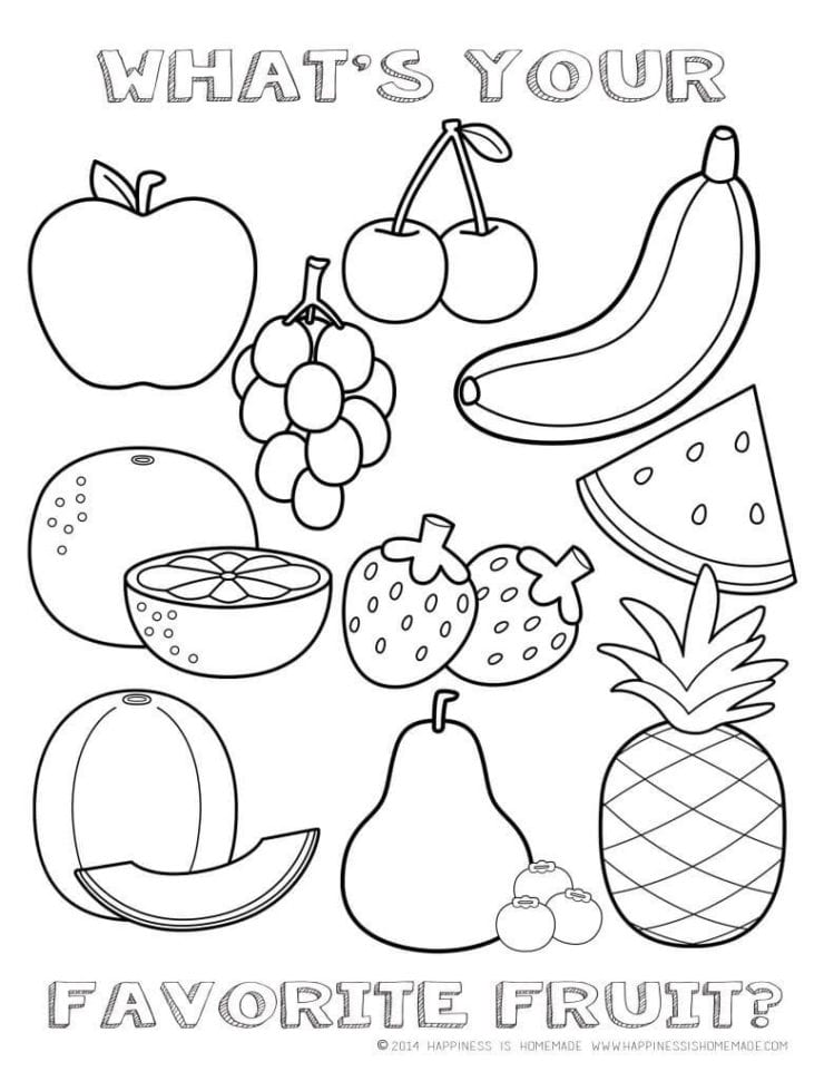 Printable Healthy Eating Chart  Coloring Pages  Happiness