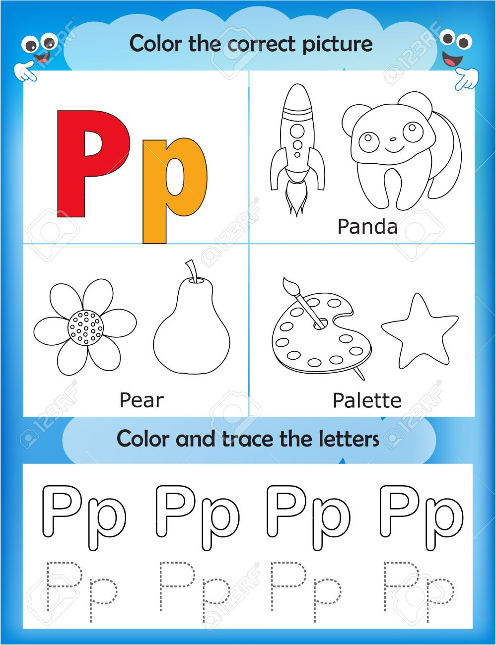 Printable Letters P Cursive Pdf Preschool Worksheets For