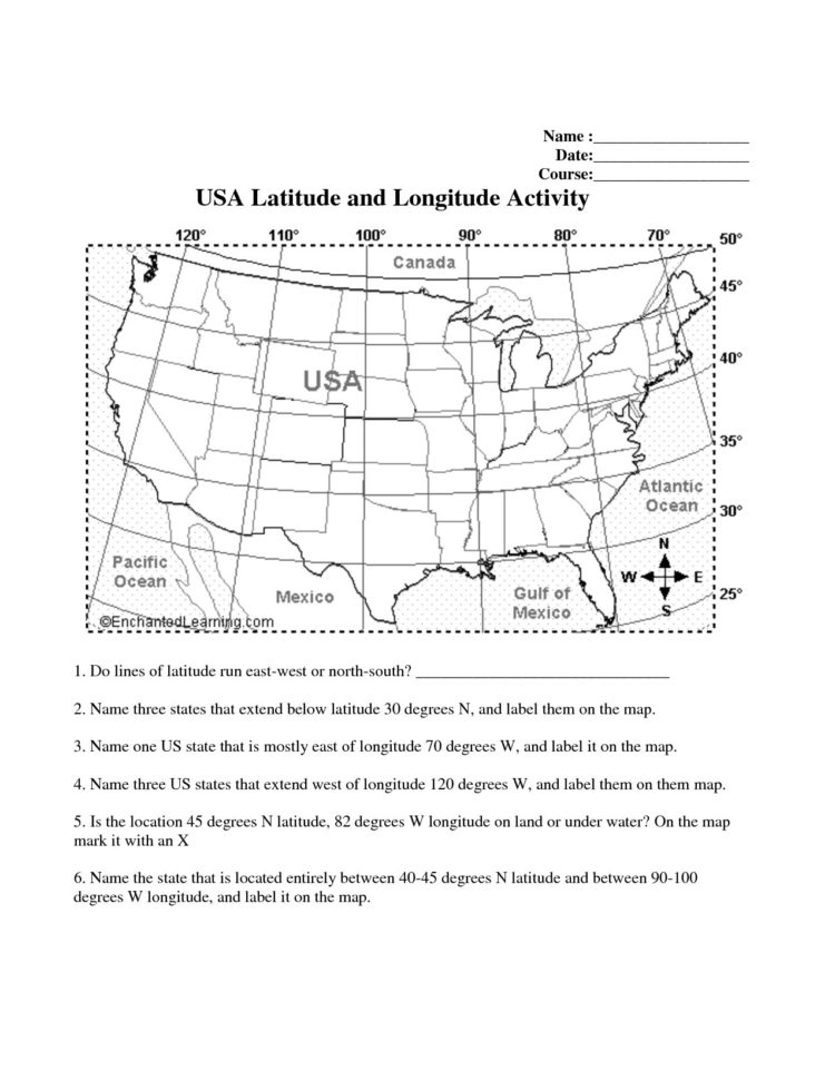 Printable Map Sk Map Skills Worksheets Middle School Best