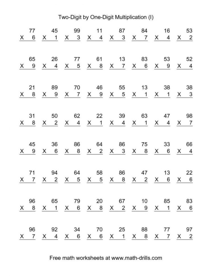 Printable Math Worksheets 8Th Grade For Multiplying And