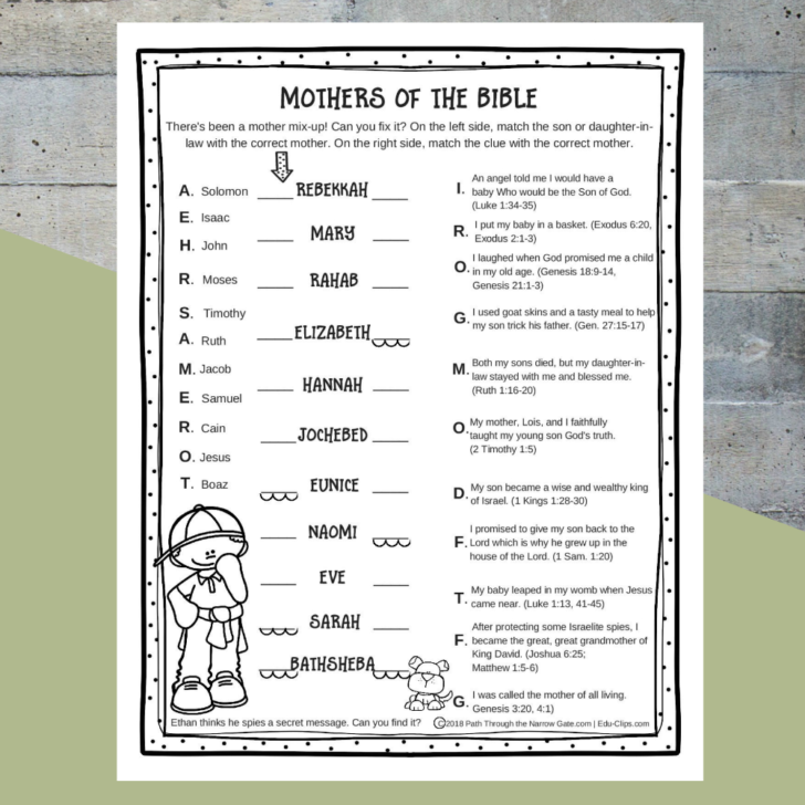Books Of The Bible Printable Worksheets