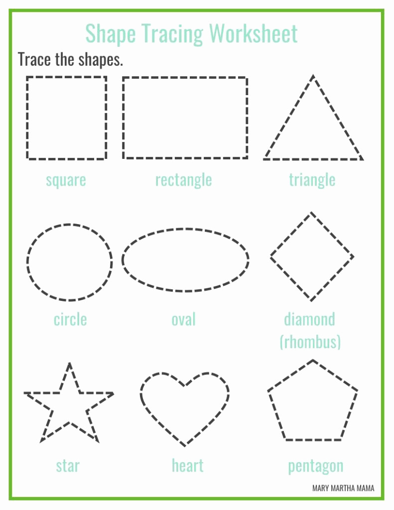 printable name tracing and pre k tracing shapes worksheets db excelcom