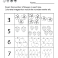 Printable Numbers Worksheet  Free Kindergarten Math