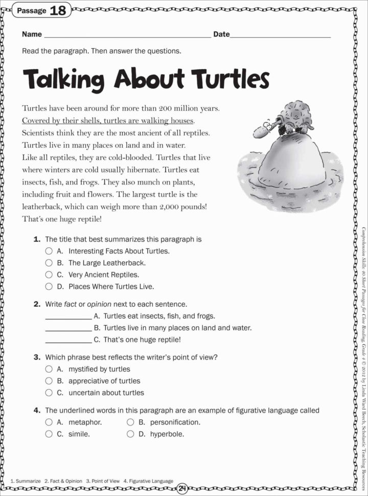 Printable Reading Comprehension Worksheets 10Th Grade – Gsrp