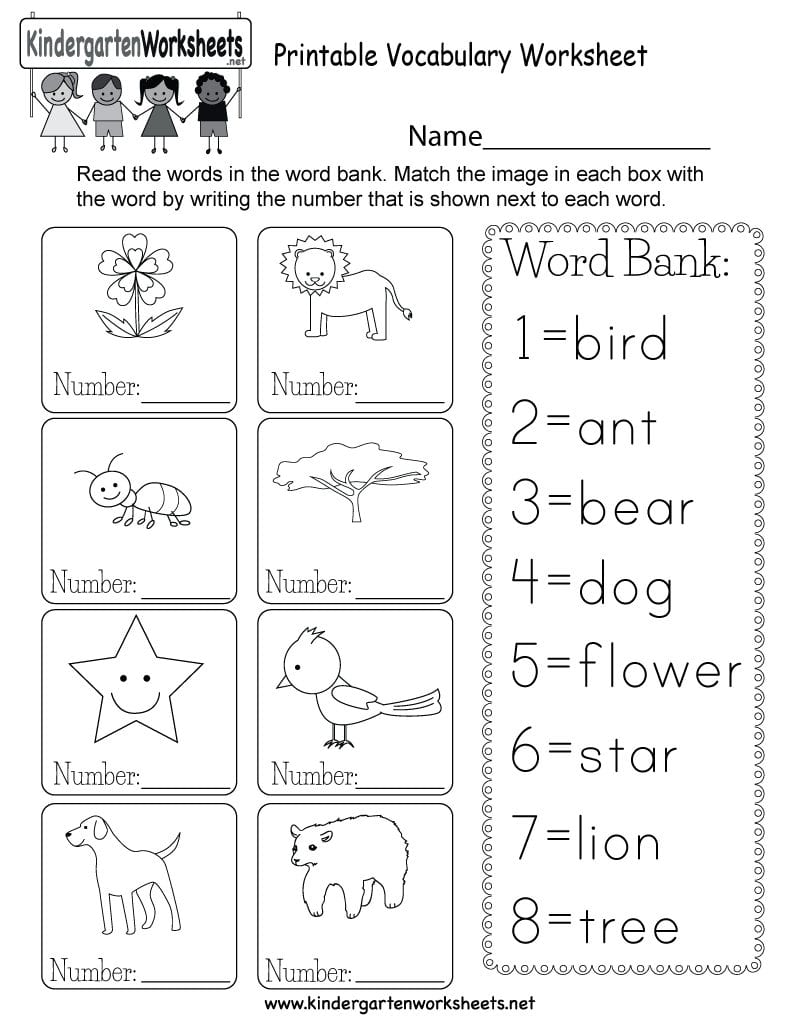 kindergarten english worksheets db excelcom