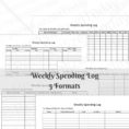 Printable Weekly Spending Tracker Log Sheets Budget Worksheet Planner Pages  5 Pdf Instant Digital Download Files