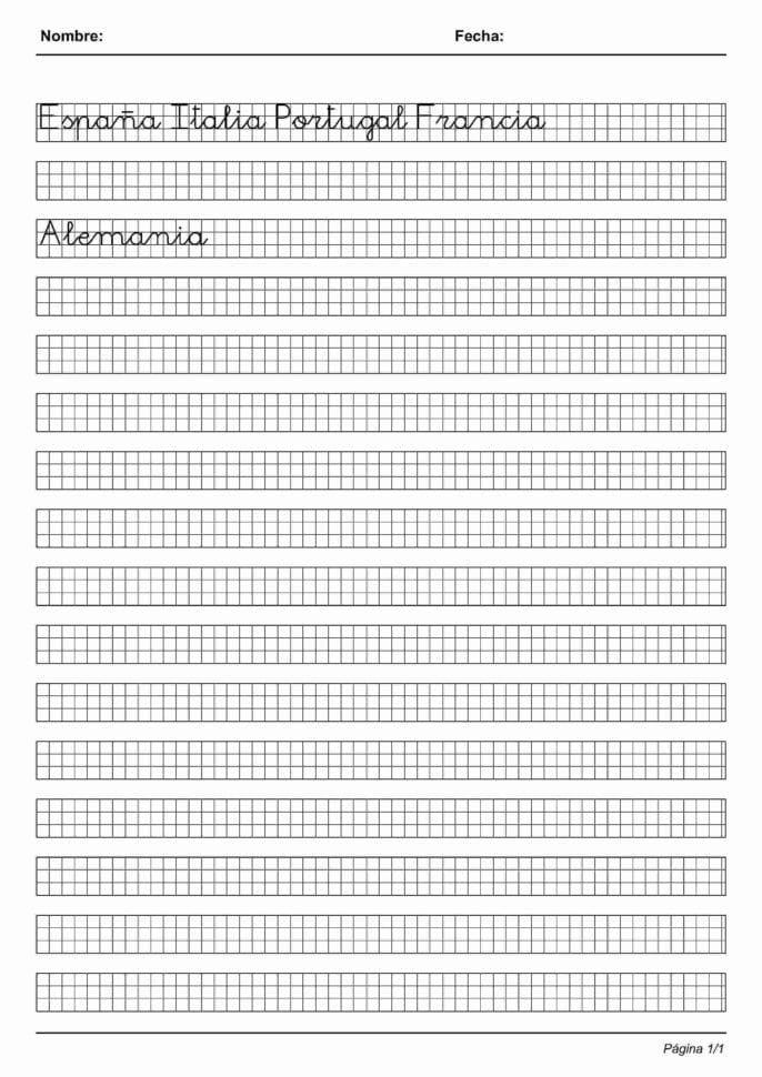 Printable Worksheets For Kids Handscrift In Grid To Learn