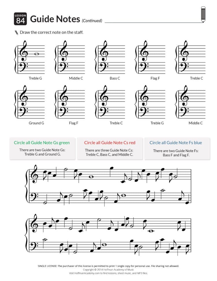 Printables  Audio For Piano Units 15 Lessons 1100