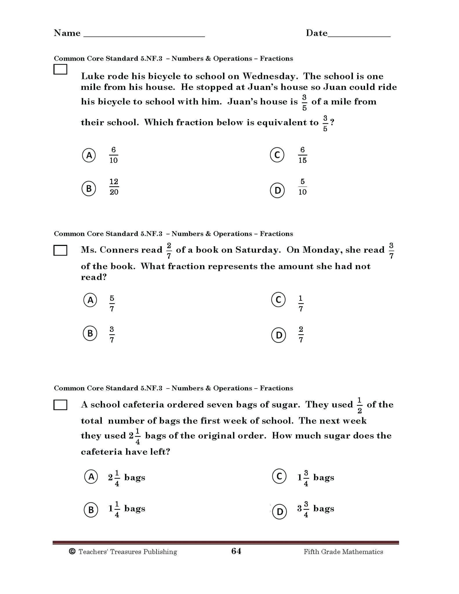 Printables Math Problems Grade Common Core Math Worksheets