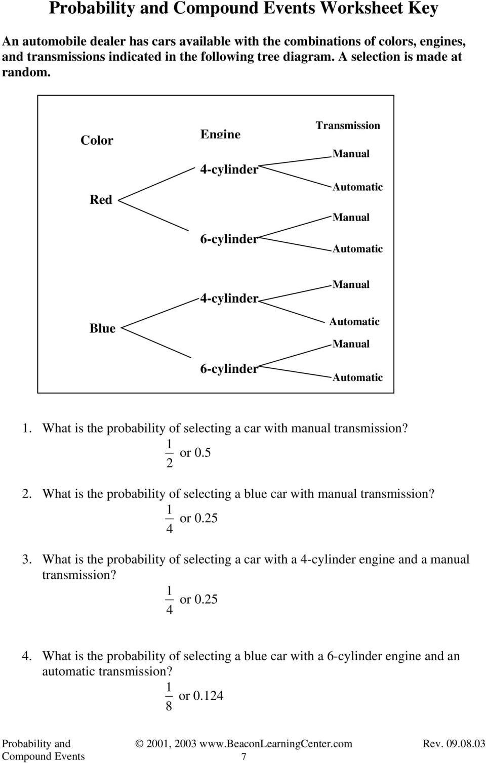 Probability And Compound Events   Pdf