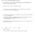 Problem Sheet 3 Stoichiometry Limiting Reactants