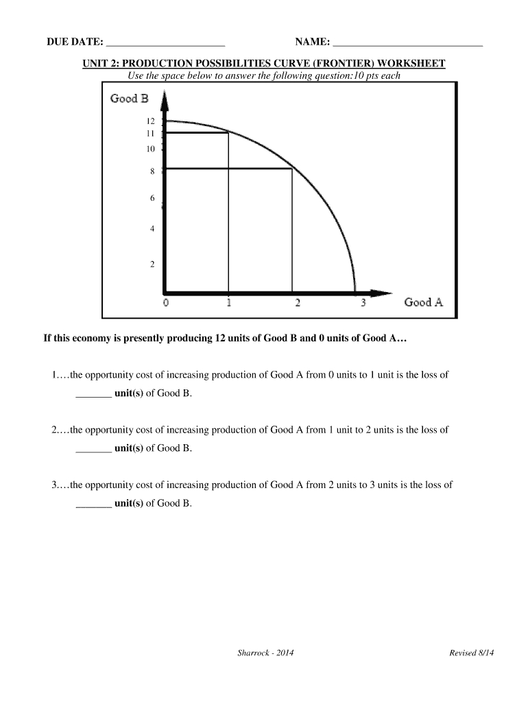 Production Possibilities Curve Worksheet  Fill Online