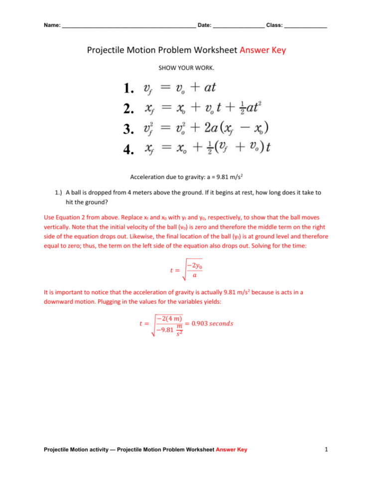 graphical analysis of motion worksheet part 2 answers