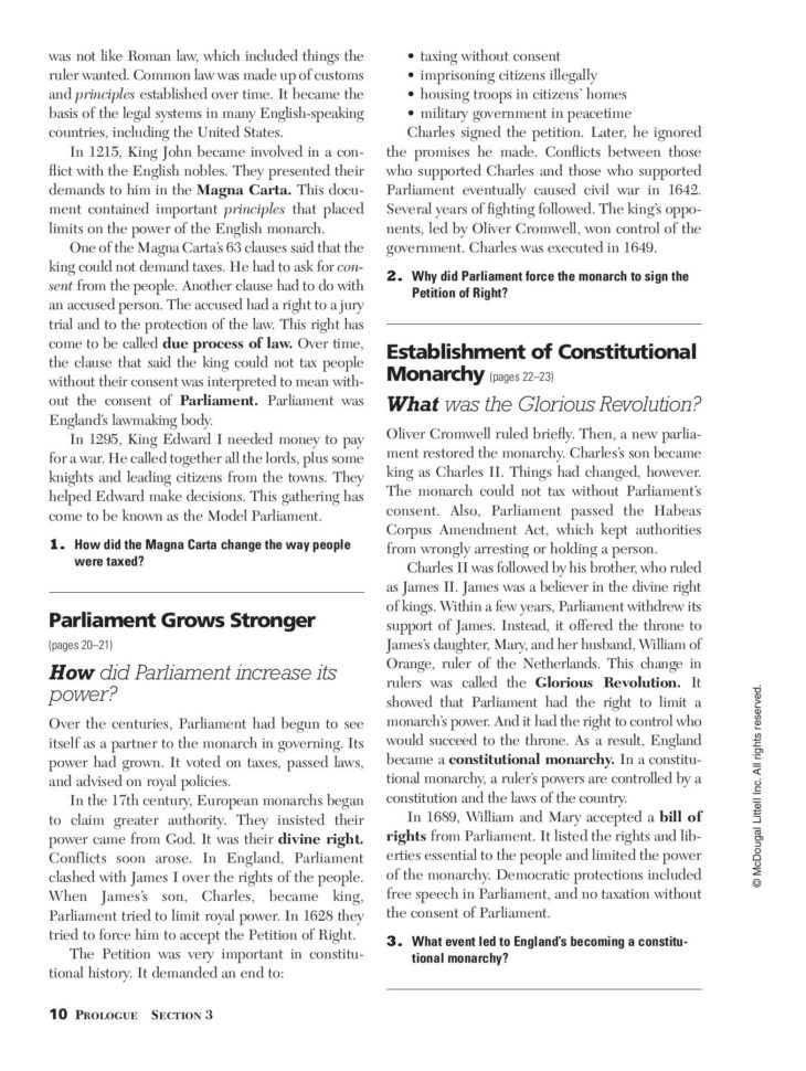 Prologue Democracy Develops In England  California State