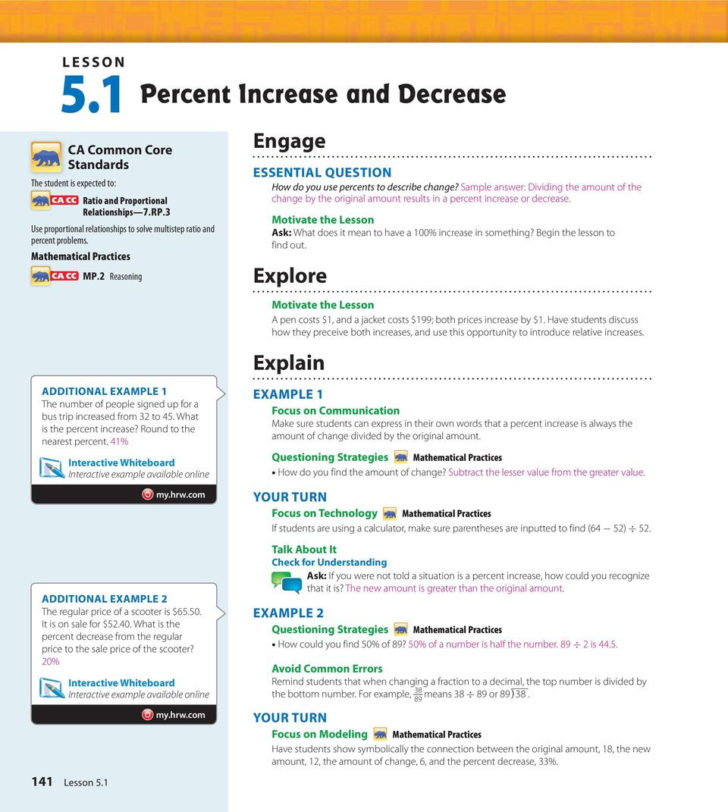 Percent Error And Percent Increase Independent Practice Worksheet Answers