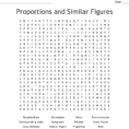 Proportions And Similar Figures Word Search  Word
