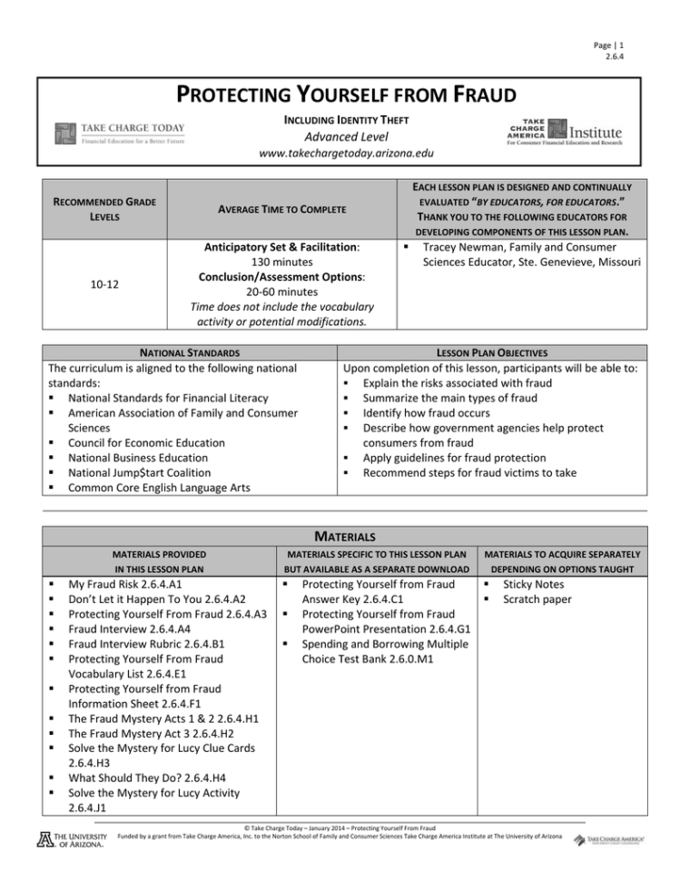 Protecting Yourself From Fraud  Manualzz