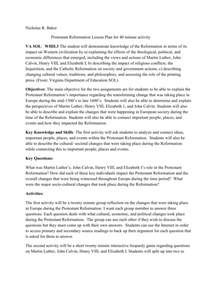 Protestant Reformation