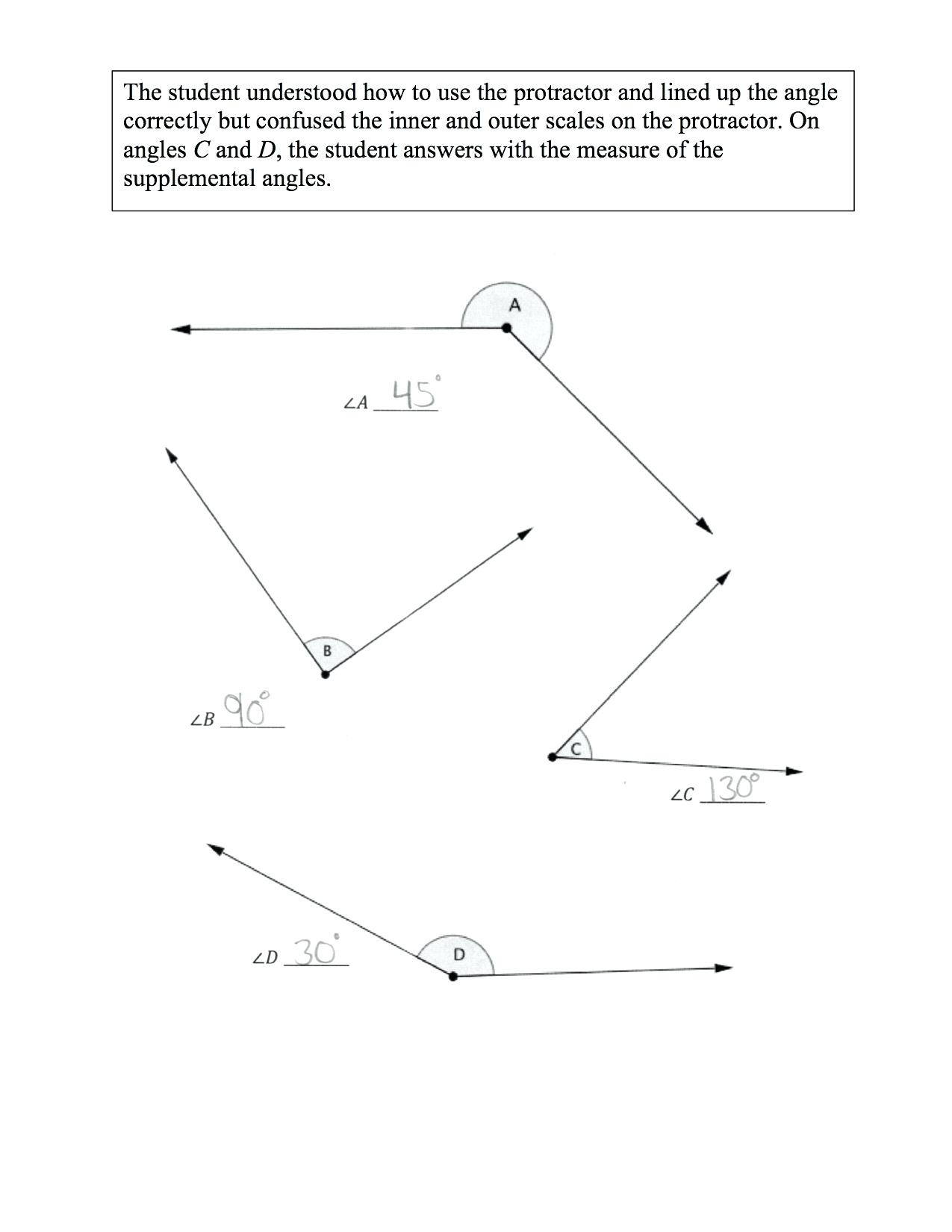 Protractor Worksheets Using A Protractor Circular Protractor
