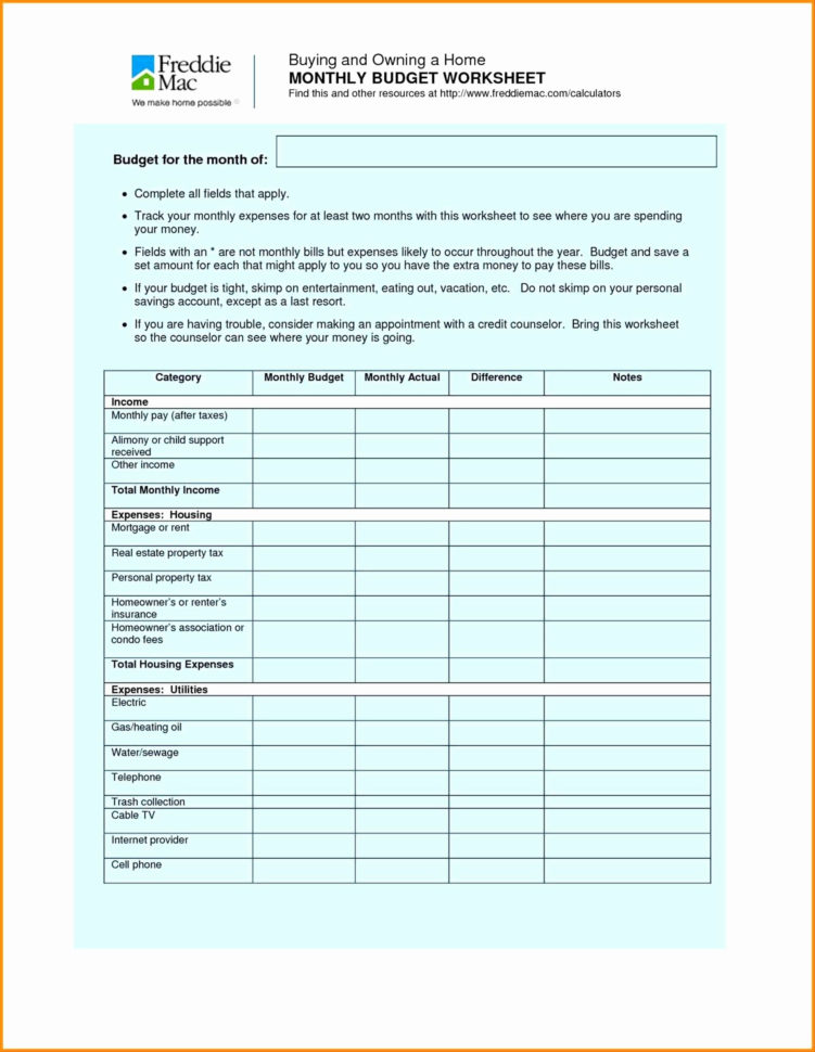 Public Housing Rent Calculation Worksheet