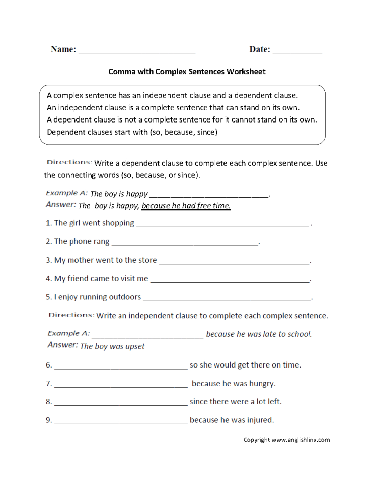 Punctuation Worksheets  Comma Worksheets