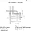 Pythagorean Theorem Crossword Puzzle  Word