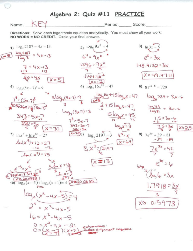 Quadratic Equations Answers Math Math Worksheets Factoring