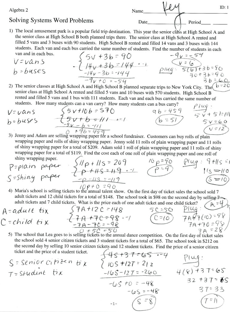 Quadratic Equations Word Problems Worksheet Math Quadratic Equation 