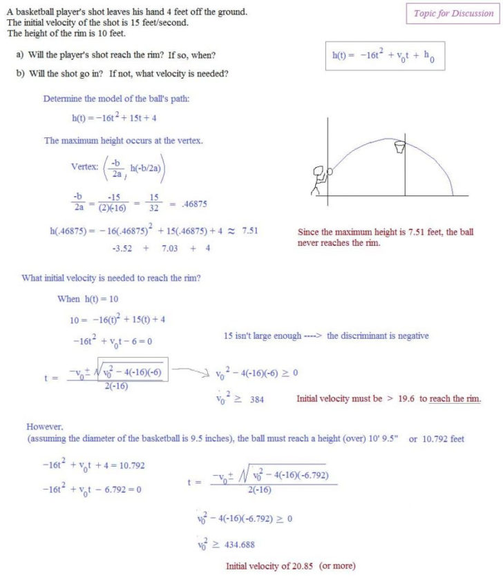Quadratic Formula Worksheet With Answers