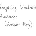 Quadratic Review Answer Key  Math Algebra Quadratic