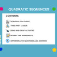 Quadratic Sequence Higher Se 59 Us 9Th Grade  10Th Grade