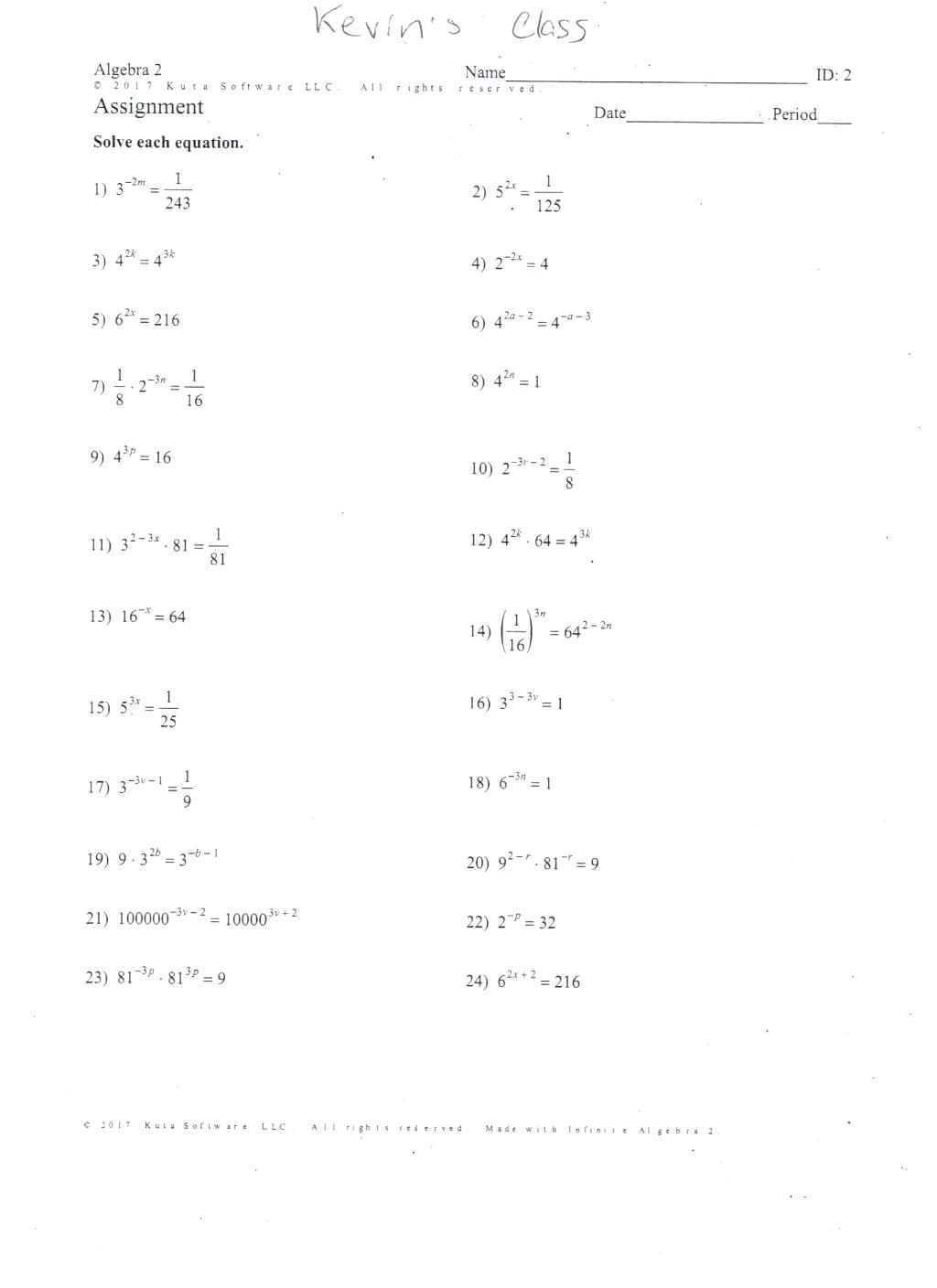 Factoring Quadratic Expressions Worksheet Answers