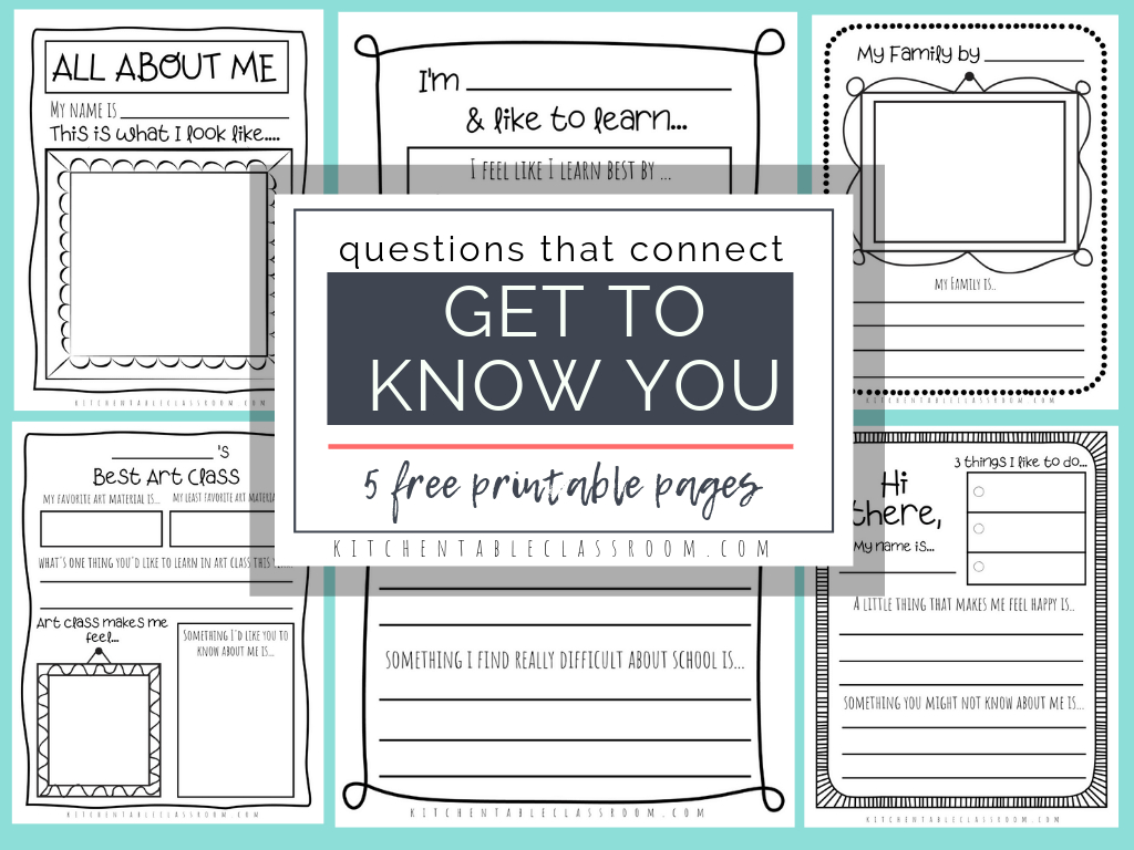 Questions That Connect 5 Free Printable Get To Know You