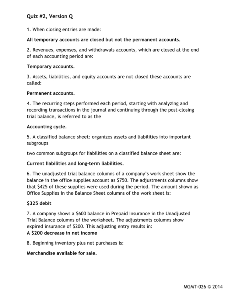 Quiz 2 Version Q  Mgmt026
