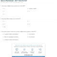 Quiz  Worksheet  Act Test Format  Study