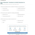 Quiz  Worksheet  Activities For Conflict Resolution For