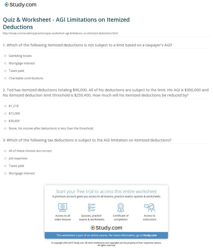 Itemized Deduction Limitation Worksheet — db-excel.com