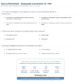 Quiz  Worksheet  Annapolis Convention Of 1786  Study