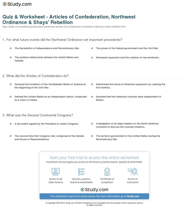 articles of confederation reading for middle school